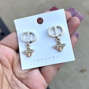 Elegant Gold Bee Earrings